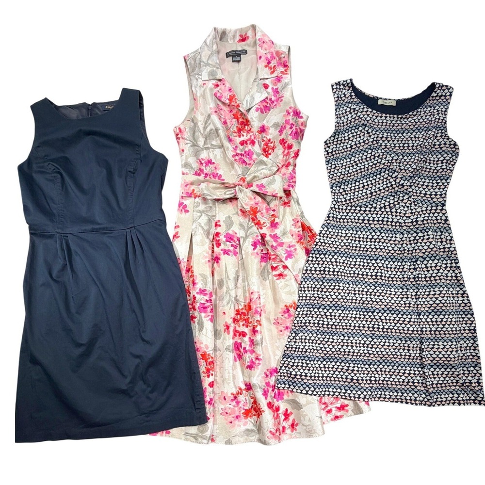 Brooks Brothers Jessica Howard Gilli 3 Dress Bundle Womens 6 Small Navy Floral